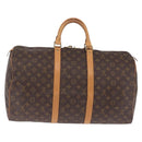 LOUIS VUITTON Monogram Keepall 50 Boston Bag M41426 LV Auth 205043V-3