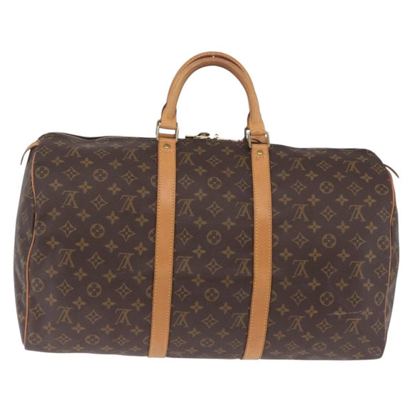 LOUIS VUITTON Monogram Keepall 50 Boston Bag M41426 LV Auth 205043V
