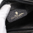 GUCCI GG Supreme Web Sherry Line Bag PVC Black Gold 156 02 066 Auth 205045-16