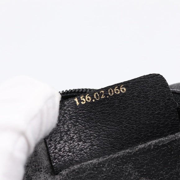 GUCCI GG Supreme Web Sherry Line Bag PVC Black Gold 156 02 066 Auth 205045