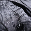 PRADA Shoulder Bag Nylon Black Silver Auth 205048-28