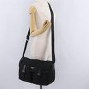 PRADA Shoulder Bag Nylon Black Silver Auth 205048-34
