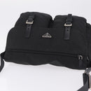 PRADA Shoulder Bag Nylon Black Silver Auth 205048-6