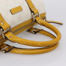 GUCCI GG Supreme Hand Bag PVC White Gold 193604 Auth 205049-7
