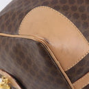 CELINE Macadam Canvas Boston Bag PVC Leather Brown Gold Auth 205050V-15