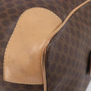 CELINE Macadam Canvas Boston Bag PVC Leather Brown Gold Auth 205050V-16
