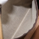 CELINE Macadam Canvas Boston Bag PVC Leather Brown Gold Auth 205050V-24