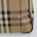 Burberrys Nova Check Hand Bag PVC Beige Gold Auth 205054-4