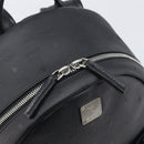 MCM Vicetos Logogram Backpack PVC Black Silver Auth 205055-18