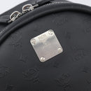 MCM Vicetos Logogram Backpack PVC Black Silver Auth 205055-19