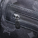 MCM Vicetos Logogram Backpack PVC Black Silver Auth 205055-24