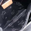 MCM Vicetos Logogram Backpack PVC Black Silver Auth 205055-26