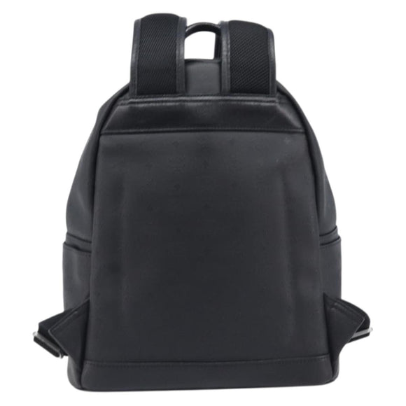 MCM Vicetos Logogram Backpack PVC Black Silver Auth 205055