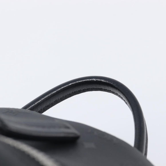 MCM Vicetos Logogram Backpack PVC Black Silver Auth 205055