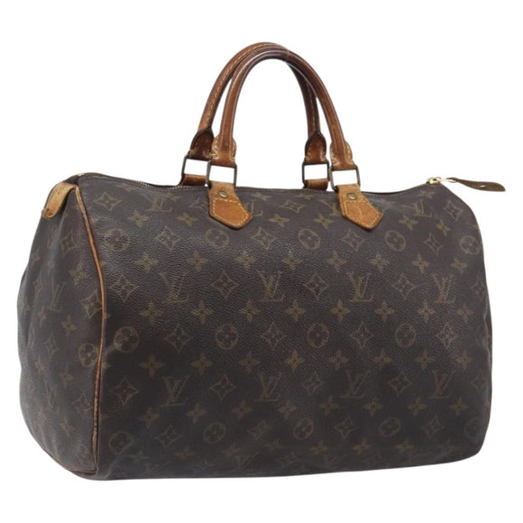 LOUIS VUITTON Monogram Speedy 35 Hand Bag M41524 LV Auth 205056