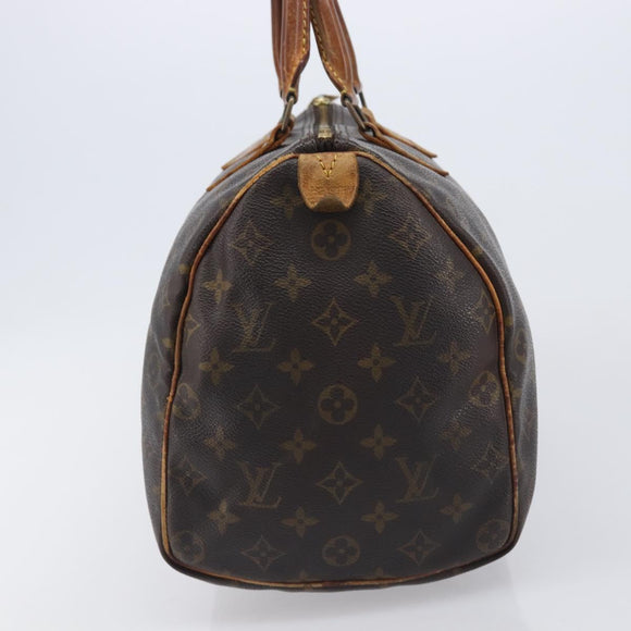 LOUIS VUITTON Monogram Speedy 35 Hand Bag M41524 LV Auth 205056