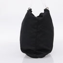 PRADA Hand Bag Nylon Black Silver Auth 205057-4