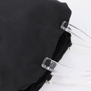 PRADA Hand Bag Nylon Black Silver Auth 205057-6