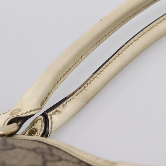 GUCCI GG Supreme Tote Bag PVC Beige Gold 197953 Auth 205060