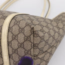 GUCCI GG Supreme Tote Bag PVC Beige Gold 197953 Auth 205060-16