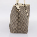 GUCCI GG Supreme Tote Bag PVC Beige Gold 197953 Auth 205060-3