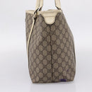 GUCCI GG Supreme Tote Bag PVC Beige Gold 197953 Auth 205060-4