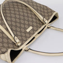 GUCCI GG Supreme Tote Bag PVC Beige Gold 197953 Auth 205060-14