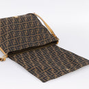 FENDI Zucca Canvas Shoulder Bag Brown Black Auth 205062-10