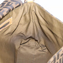 FENDI Zucca Canvas Shoulder Bag Brown Black Auth 205062-18
