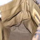 FENDI Zucca Canvas Shoulder Bag Brown Black Auth 205062-19