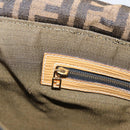 FENDI Zucca Canvas Shoulder Bag Brown Black Auth 205062-20