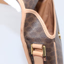 CELINE Macadam Canvas Shoulder Bag PVC Leather Brown Gold Auth 205063V-9