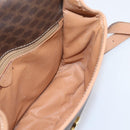 CELINE Macadam Canvas Shoulder Bag PVC Leather Brown Gold Auth 205063V-21