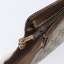 GUCCI GG Plus Supreme Clutch Bag PVC Beige Gold Auth 205064-14