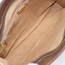 GUCCI GG Plus Supreme Clutch Bag PVC Beige Gold Auth 205064-16