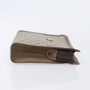 GUCCI GG Plus Supreme Clutch Bag PVC Beige Gold Auth 205064-4