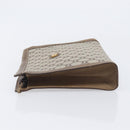 GUCCI GG Plus Supreme Clutch Bag PVC Beige Gold Auth 205064-5