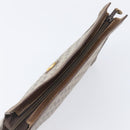 GUCCI GG Plus Supreme Clutch Bag PVC Beige Gold Auth 205064-6