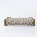 GUCCI GG Plus Supreme Clutch Bag PVC Beige Gold Auth 205064-7