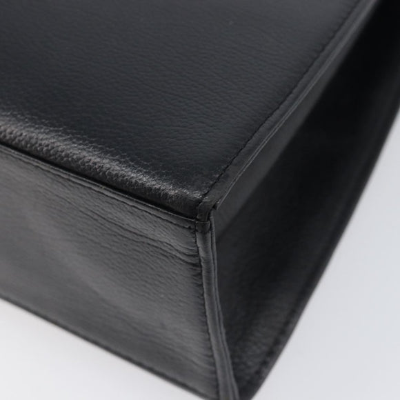 Saint Laurent Hand Bag Leather Black Gold Auth 205065A