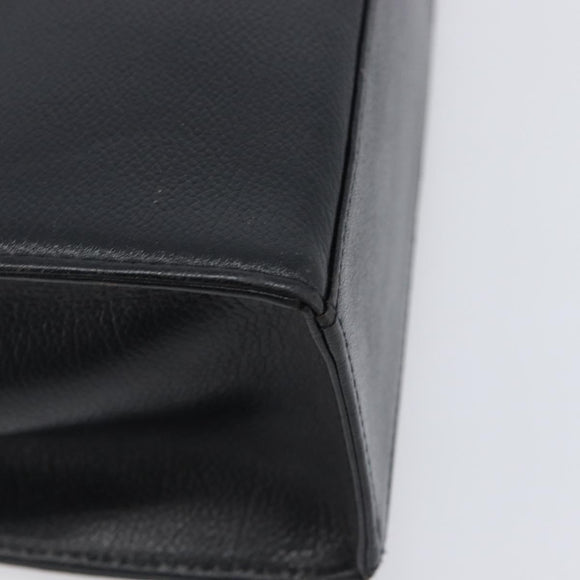 Saint Laurent Hand Bag Leather Black Gold Auth 205065A