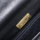 Saint Laurent Hand Bag Leather Black Gold Auth 205065A-11