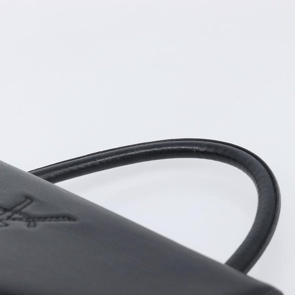 Saint Laurent Hand Bag Leather Black Gold Auth 205065A