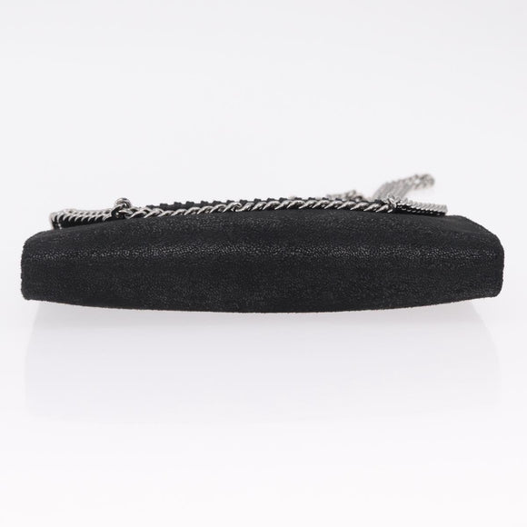 Stella McCartney Chain Falabella Bag polyester Black Silver Auth 205067A