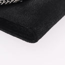 Stella McCartney Chain Falabella Bag polyester Black Silver Auth 205067A-9