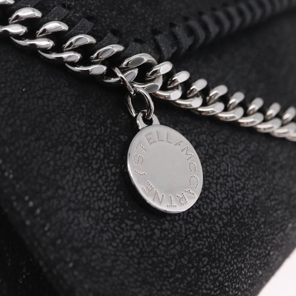 Stella McCartney Chain Falabella Bag polyester Black Silver Auth 205067A