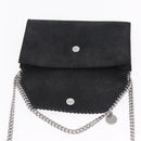Stella McCartney Chain Falabella Bag polyester Black Silver Auth 205067A-19