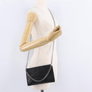 Stella McCartney Chain Falabella Bag polyester Black Silver Auth 205067A-25