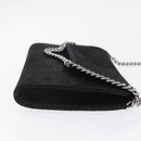Stella McCartney Chain Falabella Bag polyester Black Silver Auth 205067A-3