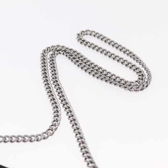 Stella McCartney Chain Falabella Bag polyester Black Silver Auth 205067A
